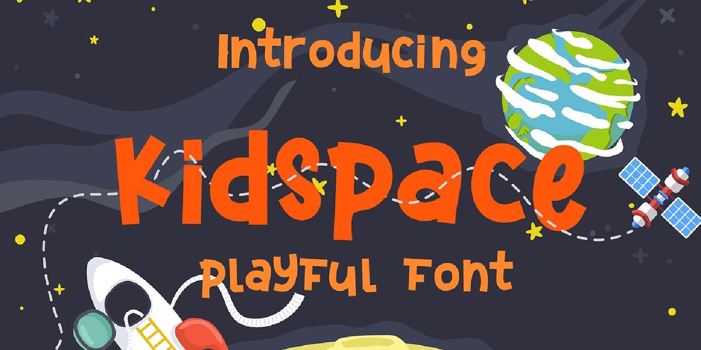 Beispiel einer Kidspace-Schriftart